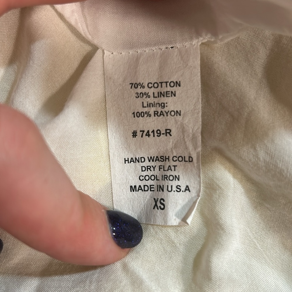 Roller Rabbit Solid Pale Yellow Three-Quarter Sle… - image 7